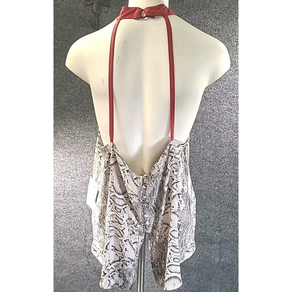 NWT Free People Medium Through The Night Snakeskin Printed Tank  High Neck - Picture 6 of 10